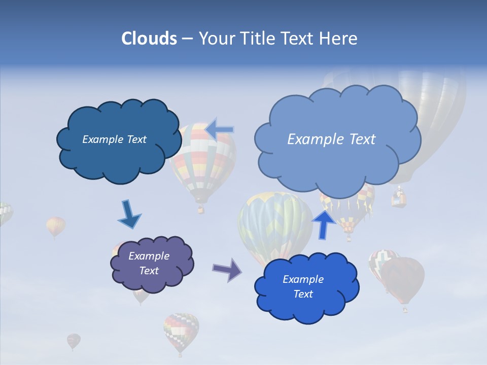Ballooning Mid Air Basket PowerPoint Template