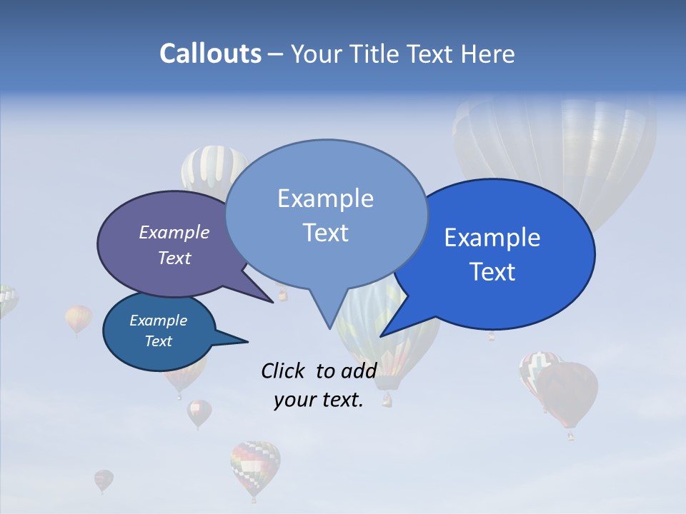 Ballooning Mid Air Basket PowerPoint Template