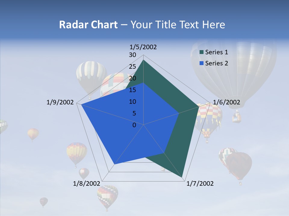 Ballooning Mid Air Basket PowerPoint Template