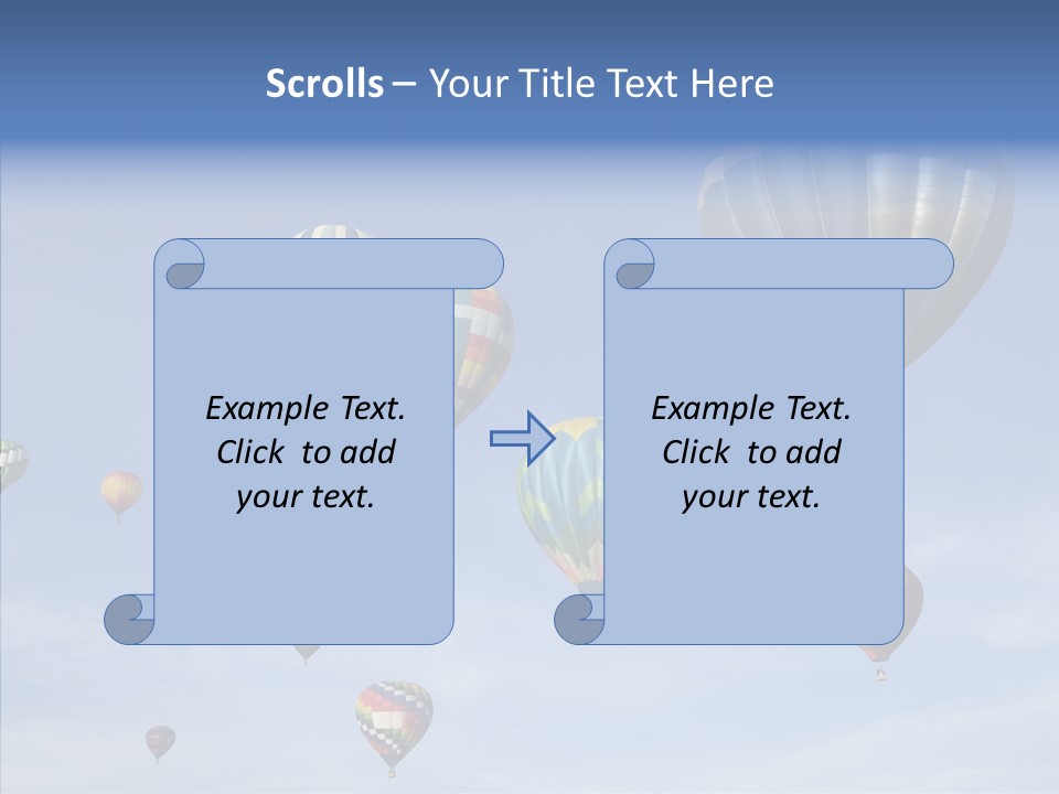 Ballooning Mid Air Basket PowerPoint Template