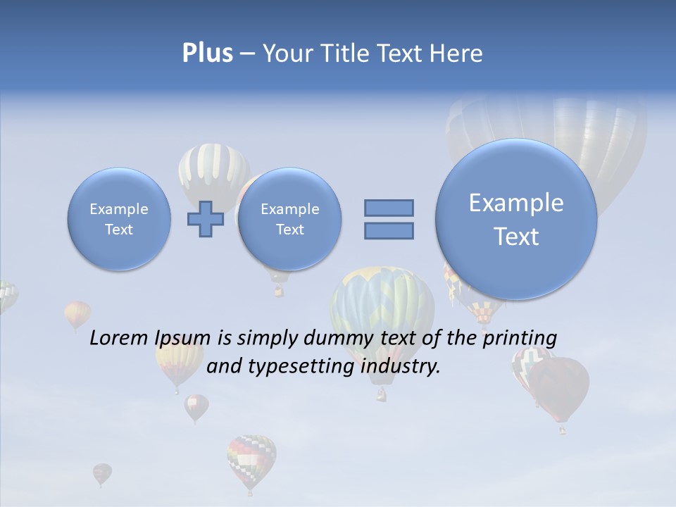 Ballooning Mid Air Basket PowerPoint Template
