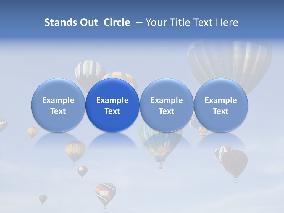 Ballooning Mid Air Basket PowerPoint Template