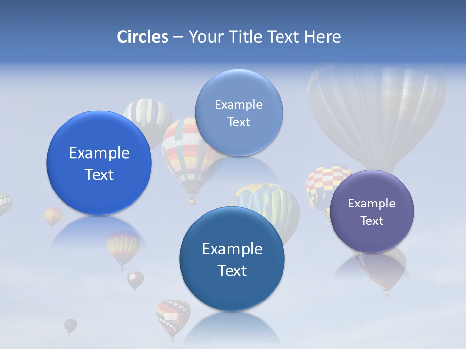 Ballooning Mid Air Basket PowerPoint Template