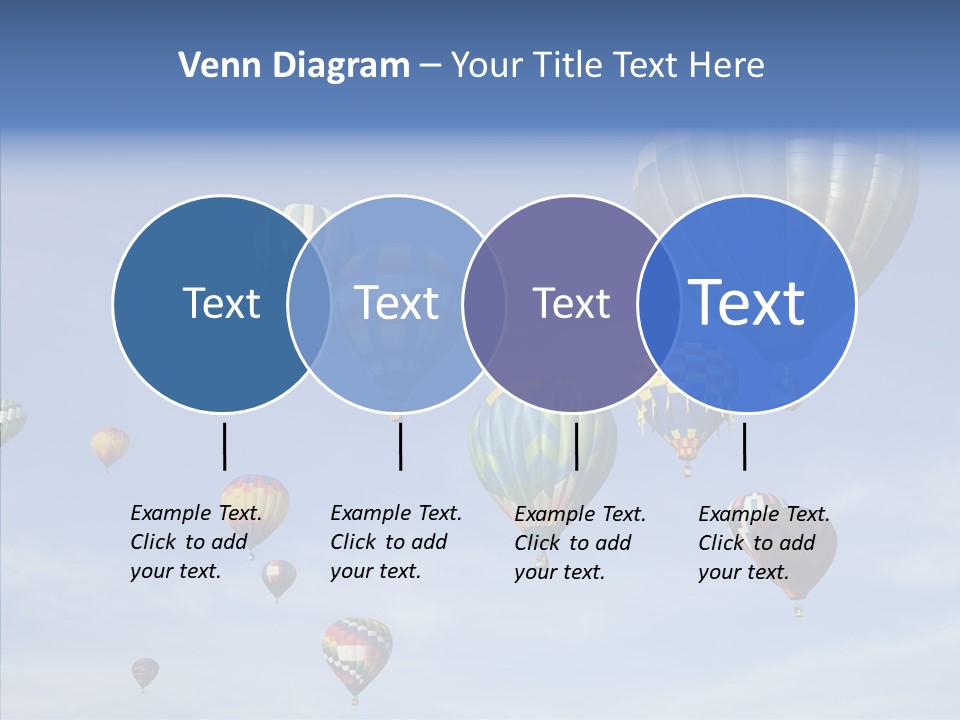 Ballooning Mid Air Basket PowerPoint Template