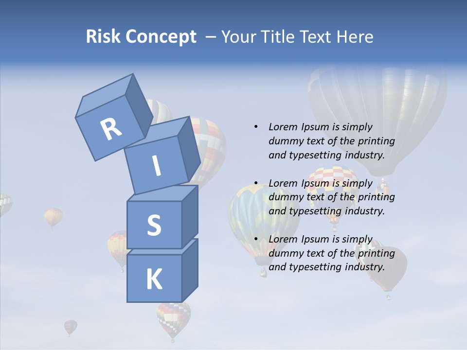 Ballooning Mid Air Basket PowerPoint Template