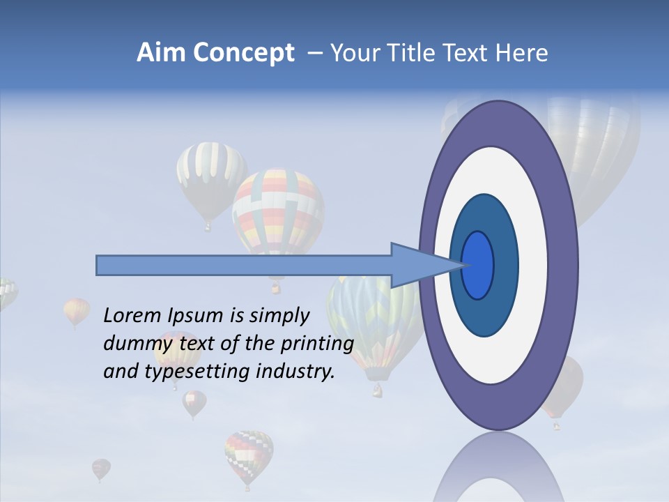 Ballooning Mid Air Basket PowerPoint Template