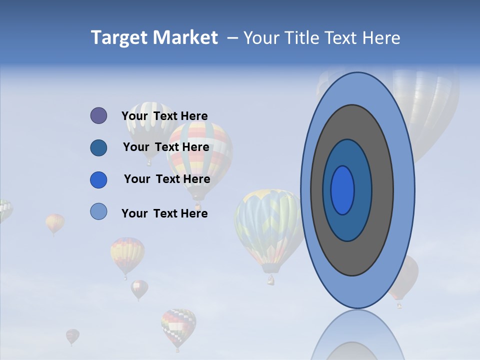 Ballooning Mid Air Basket PowerPoint Template