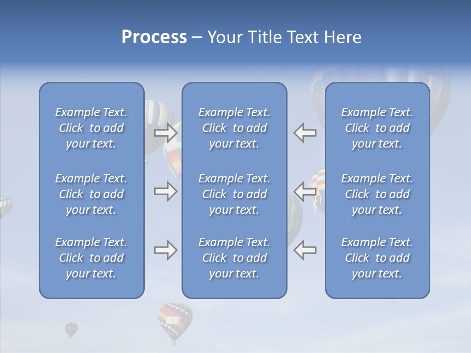 Ballooning Mid Air Basket PowerPoint Template