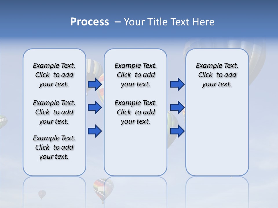 Ballooning Mid Air Basket PowerPoint Template