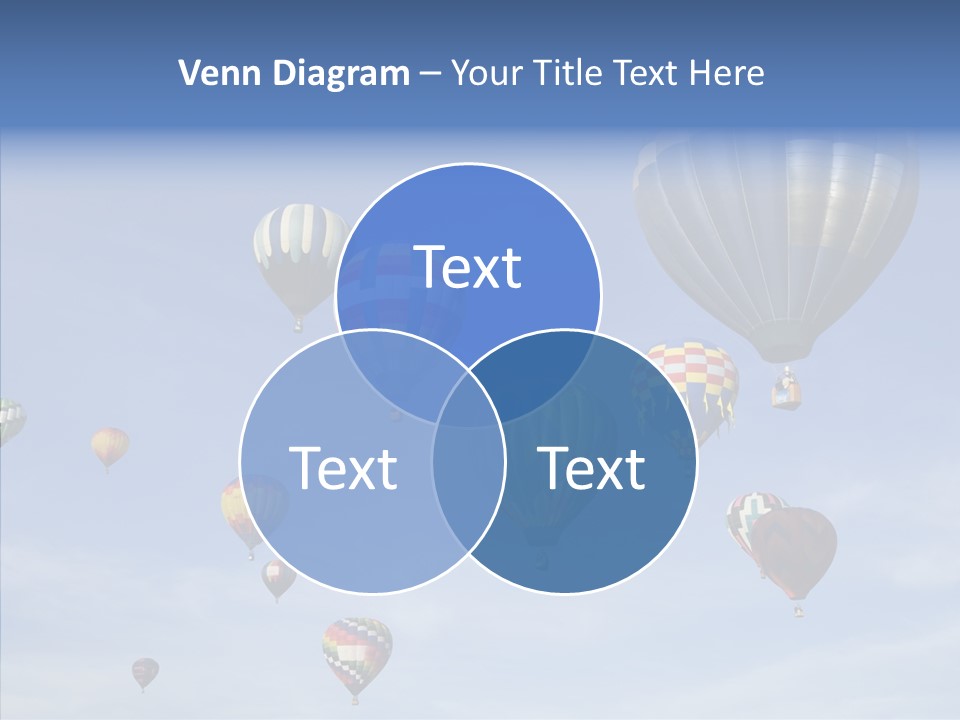 Ballooning Mid Air Basket PowerPoint Template