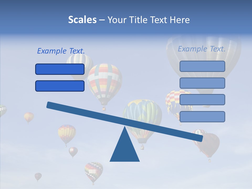 Ballooning Mid Air Basket PowerPoint Template