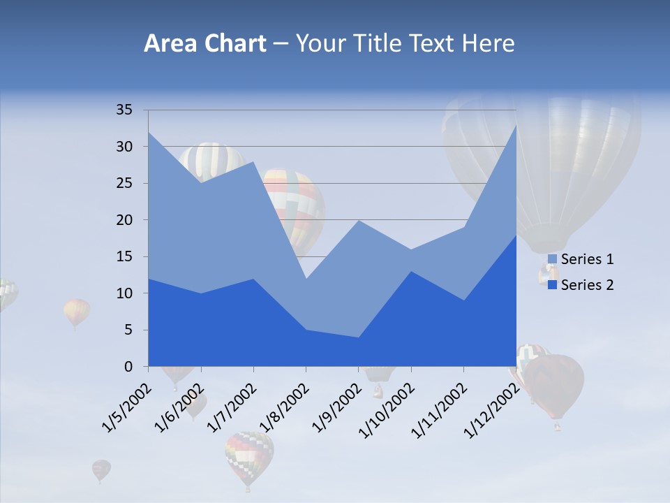Ballooning Mid Air Basket PowerPoint Template