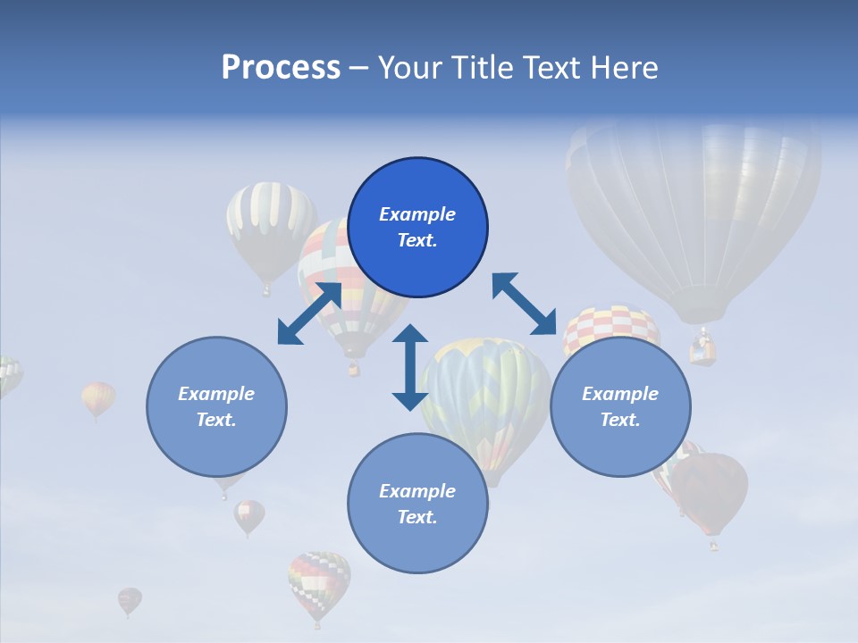 Ballooning Mid Air Basket PowerPoint Template