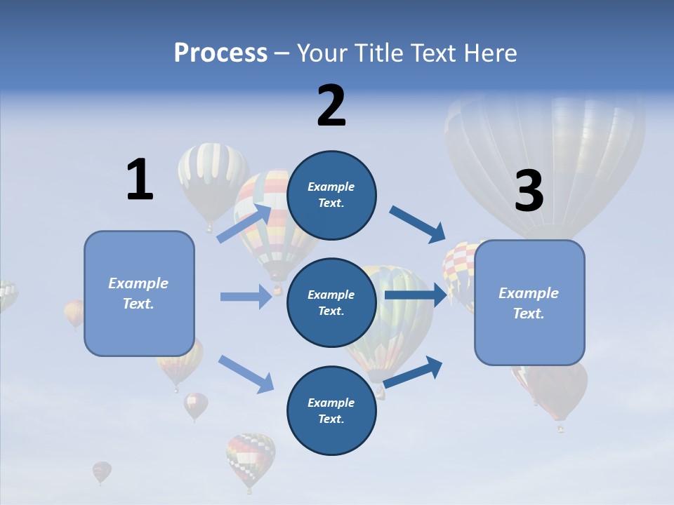 Ballooning Mid Air Basket PowerPoint Template