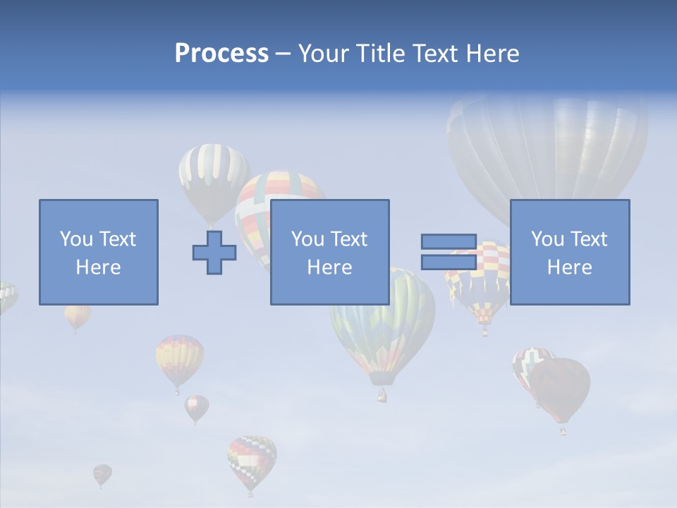 Ballooning Mid Air Basket PowerPoint Template