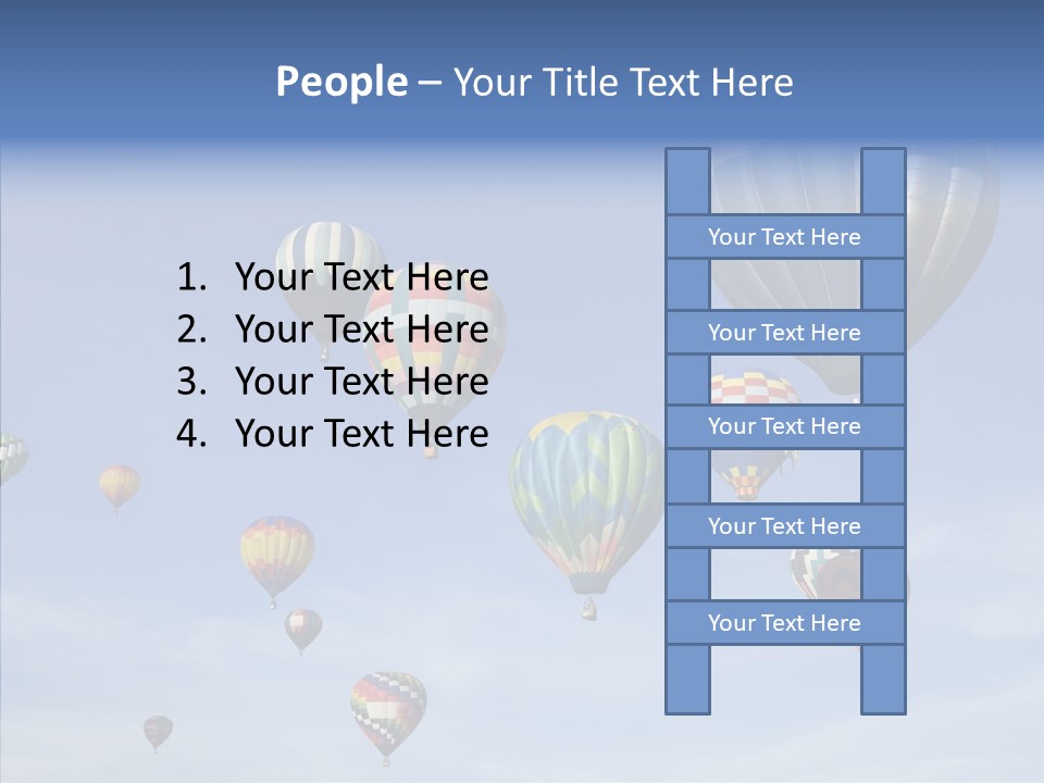 Ballooning Mid Air Basket PowerPoint Template