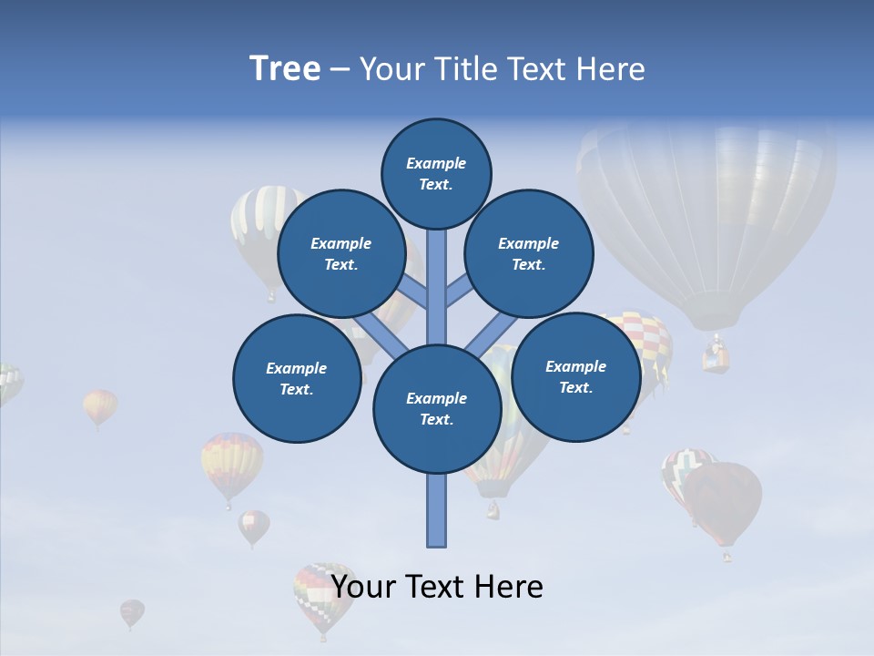 Ballooning Mid Air Basket PowerPoint Template