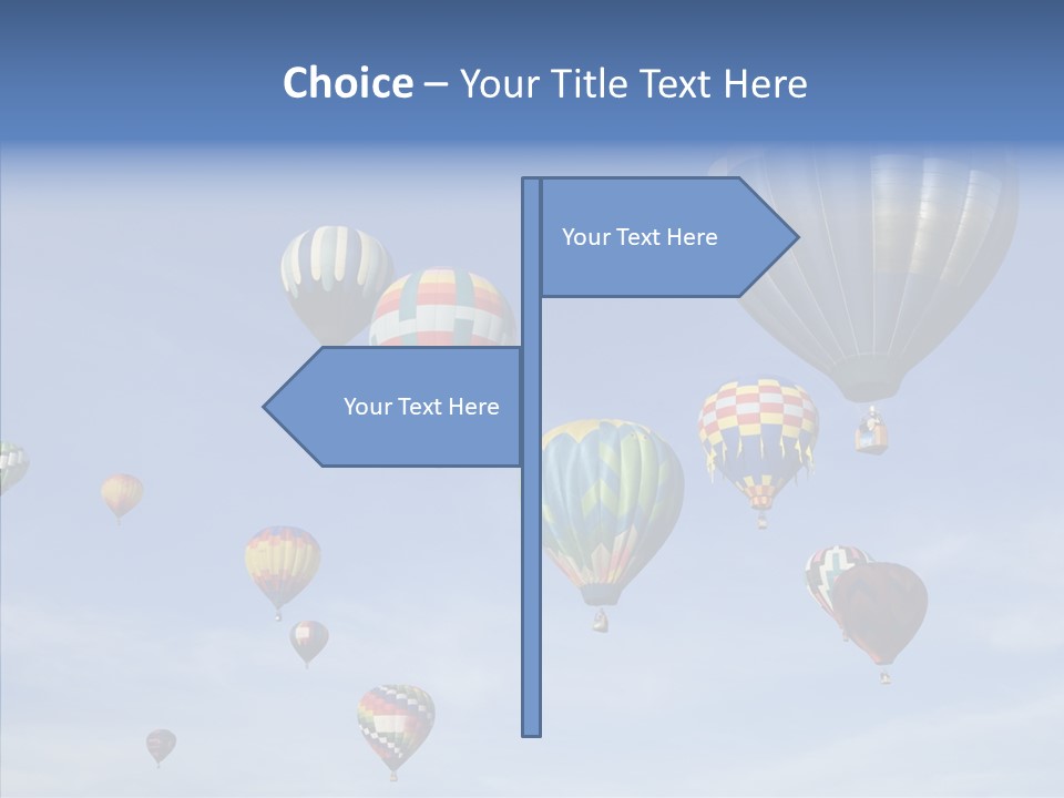 Ballooning Mid Air Basket PowerPoint Template