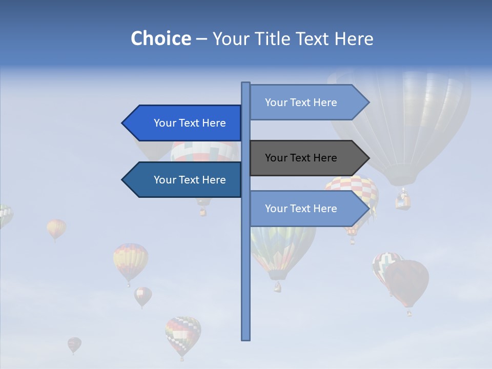 Ballooning Mid Air Basket PowerPoint Template