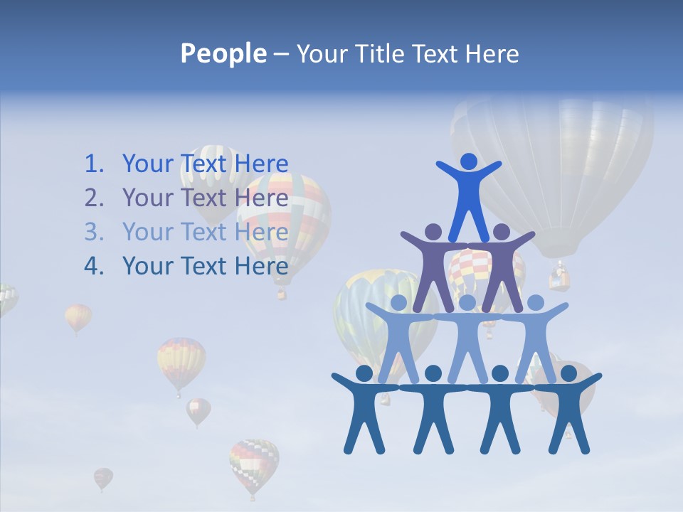 Ballooning Mid Air Basket PowerPoint Template