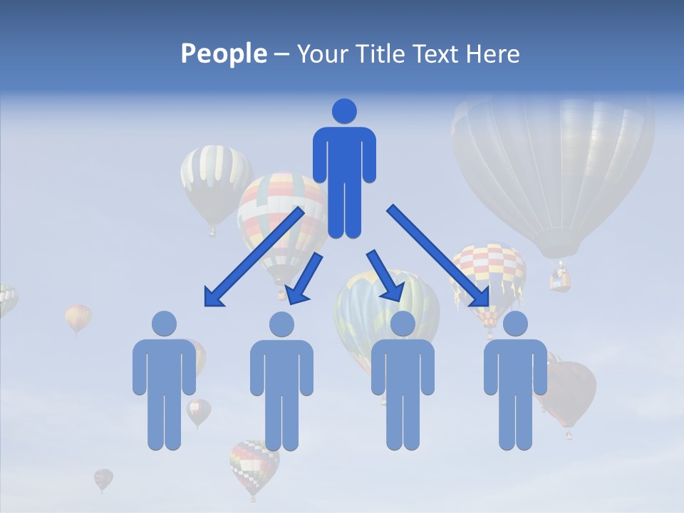 Ballooning Mid Air Basket PowerPoint Template