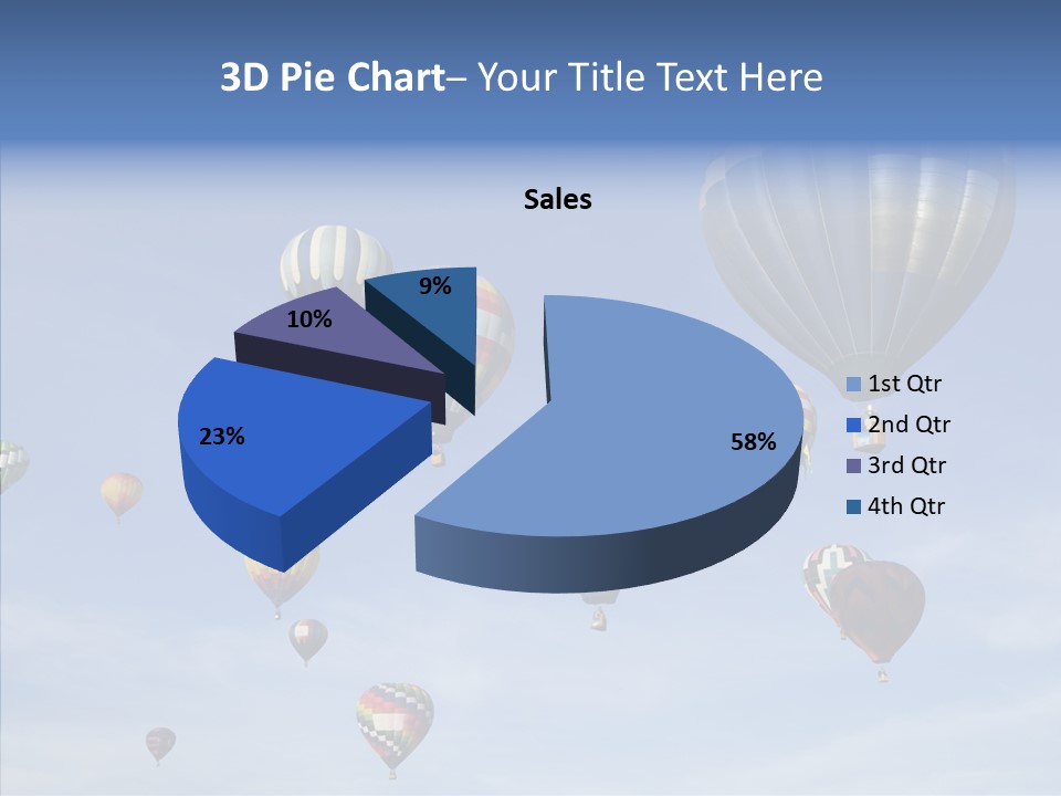 Ballooning Mid Air Basket PowerPoint Template