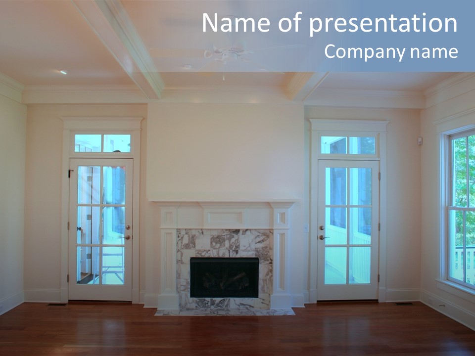 Inside Room Fireplace PowerPoint Template