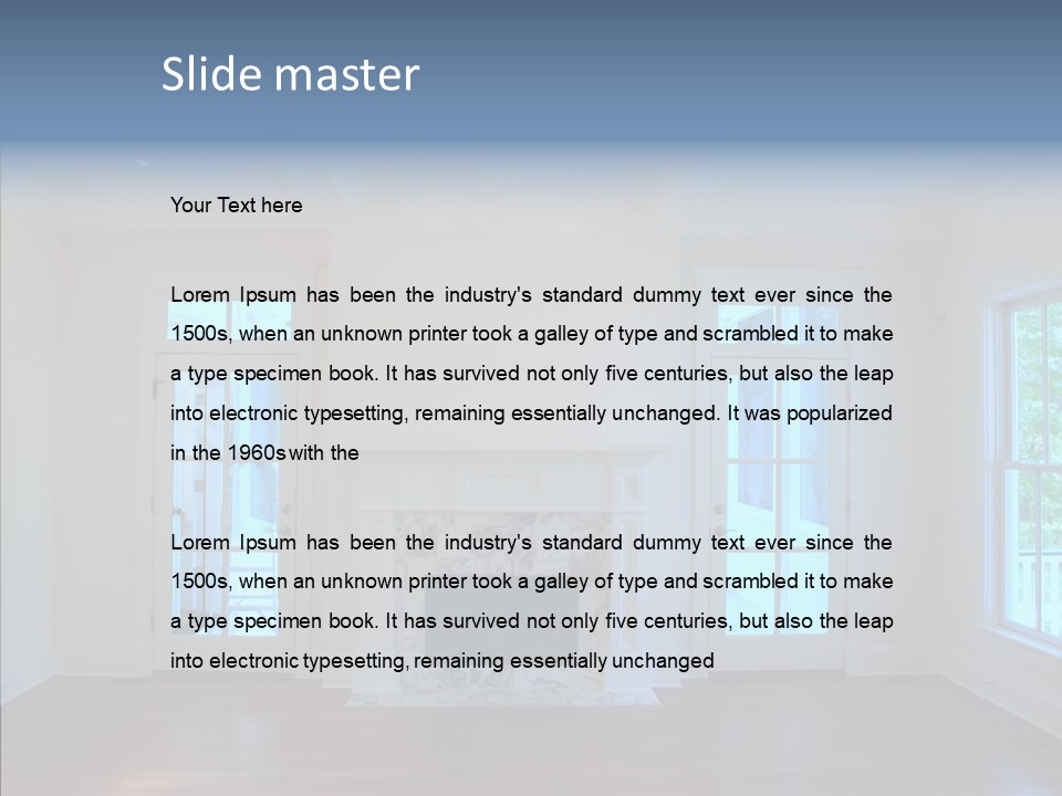 Inside Room Fireplace PowerPoint Template