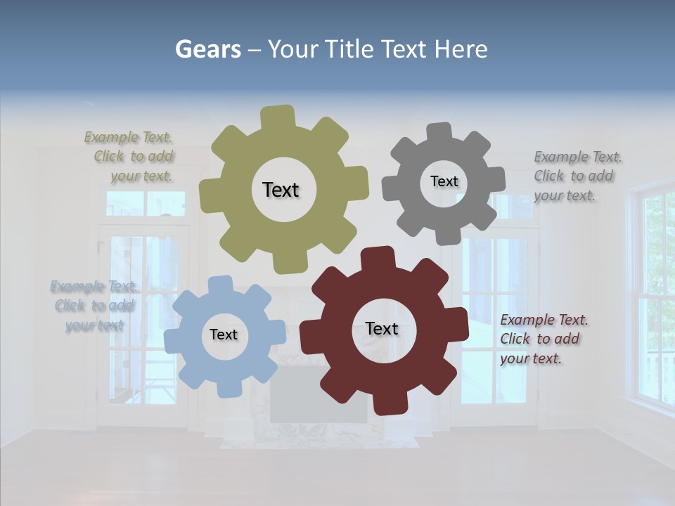 Inside Room Fireplace PowerPoint Template