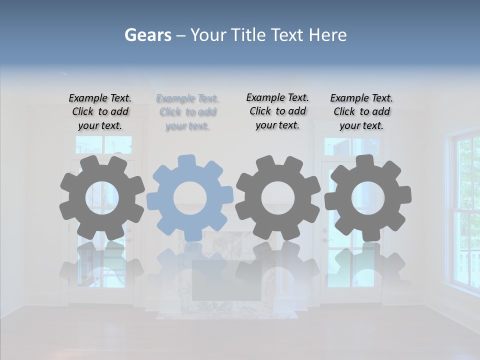 Inside Room Fireplace PowerPoint Template