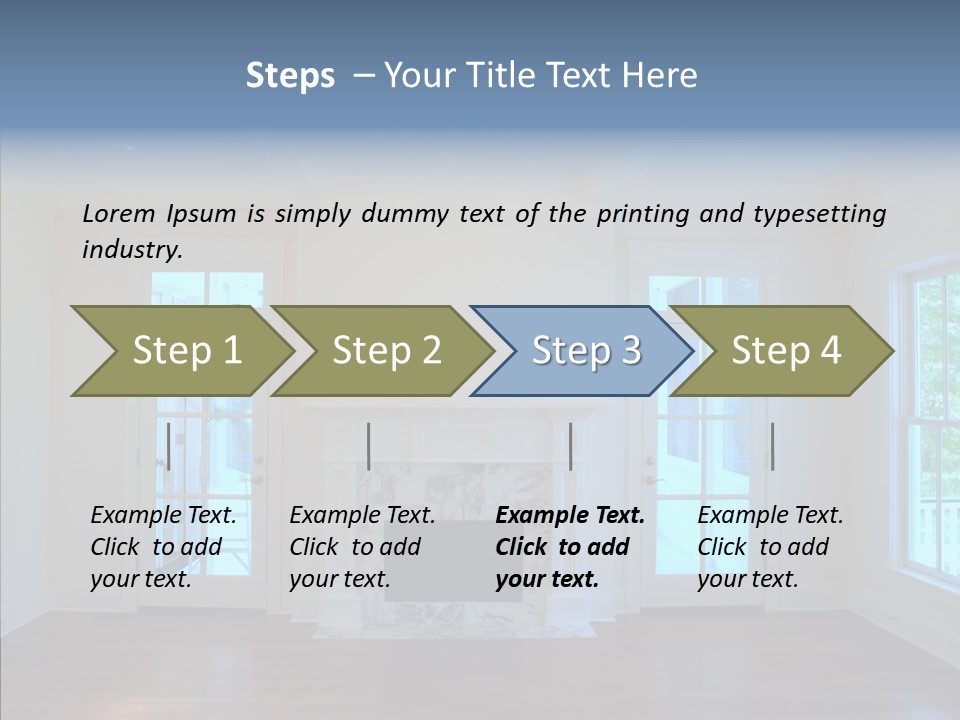 Inside Room Fireplace PowerPoint Template