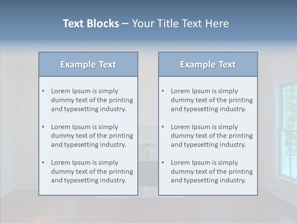 Inside Room Fireplace PowerPoint Template