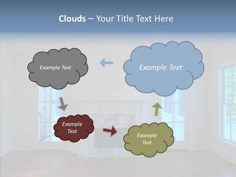 Inside Room Fireplace PowerPoint Template