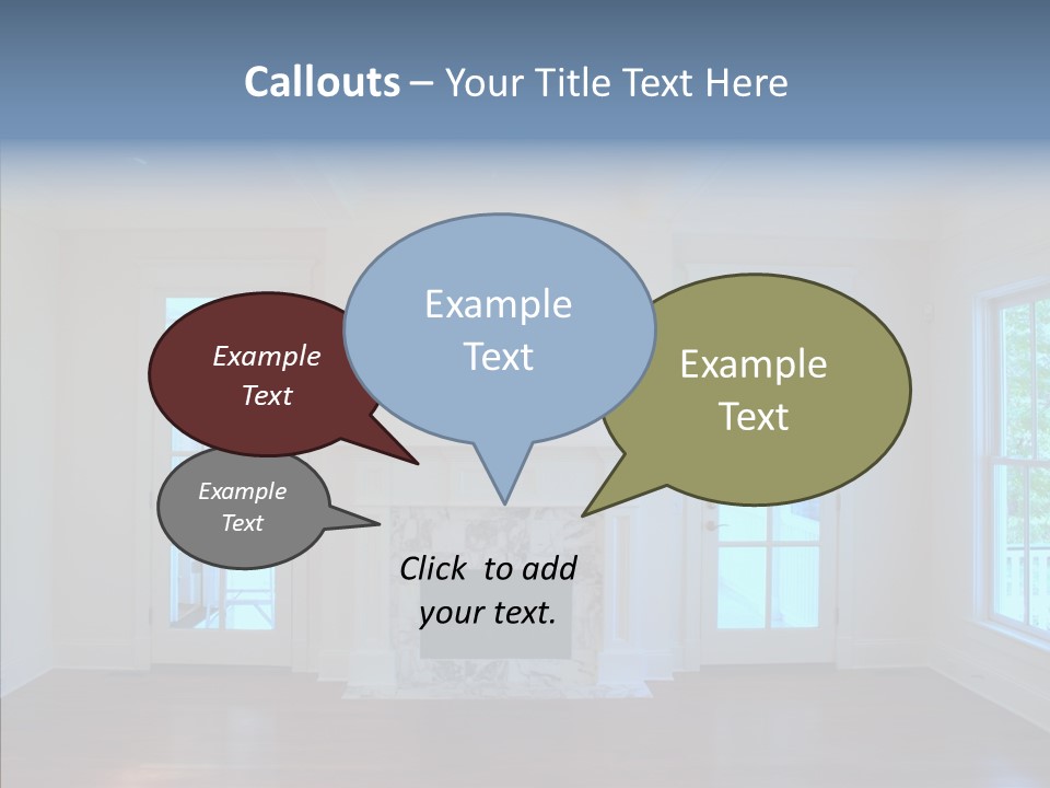 Inside Room Fireplace PowerPoint Template