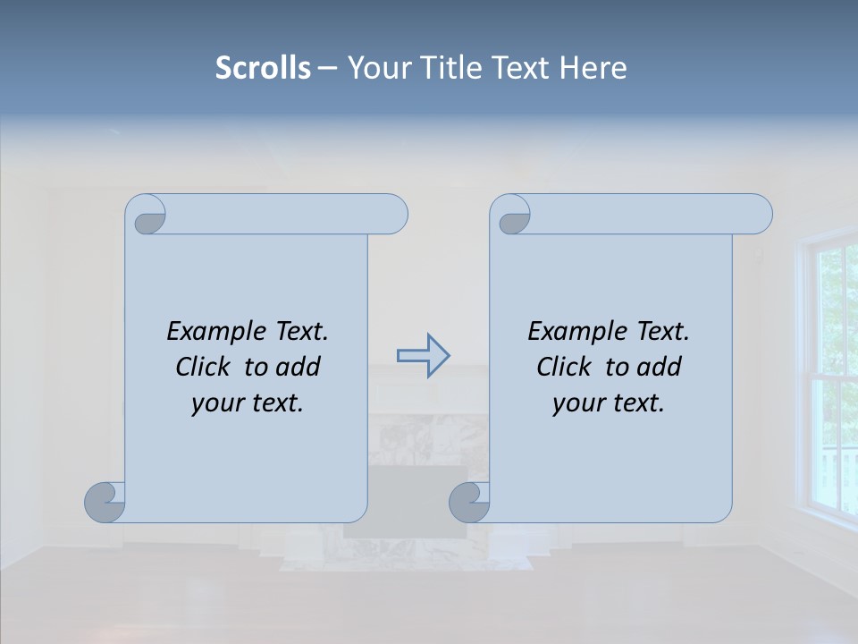 Inside Room Fireplace PowerPoint Template