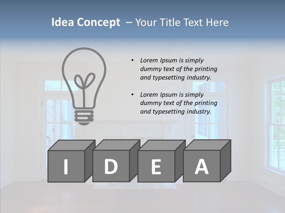 Inside Room Fireplace PowerPoint Template