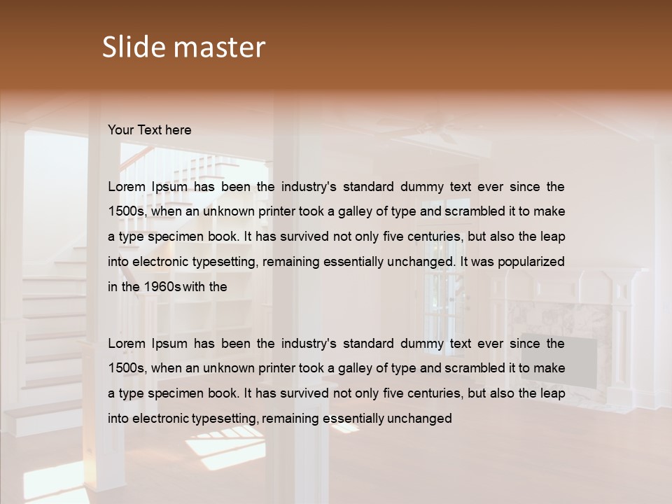 Mortgage Room Beam PowerPoint Template