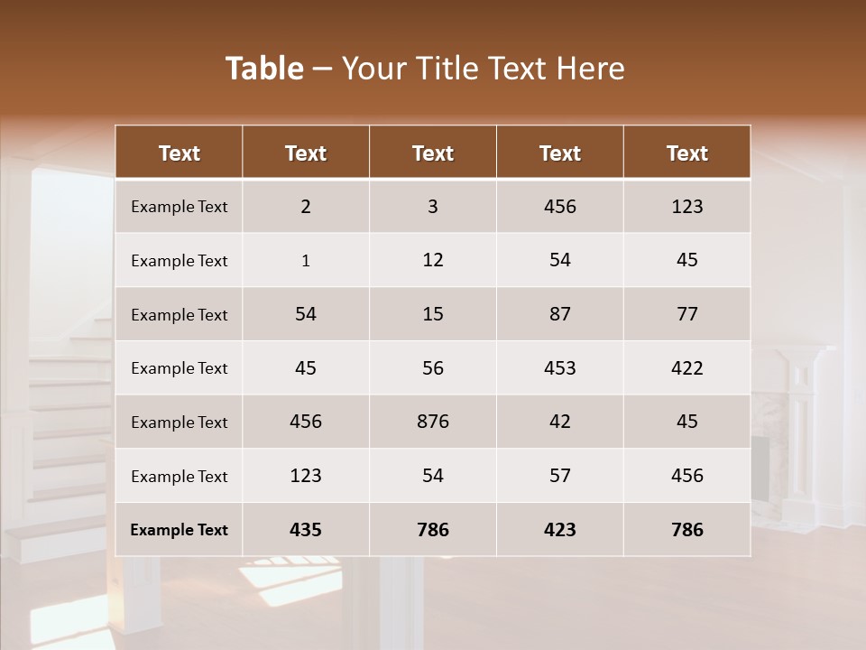 Mortgage Room Beam PowerPoint Template