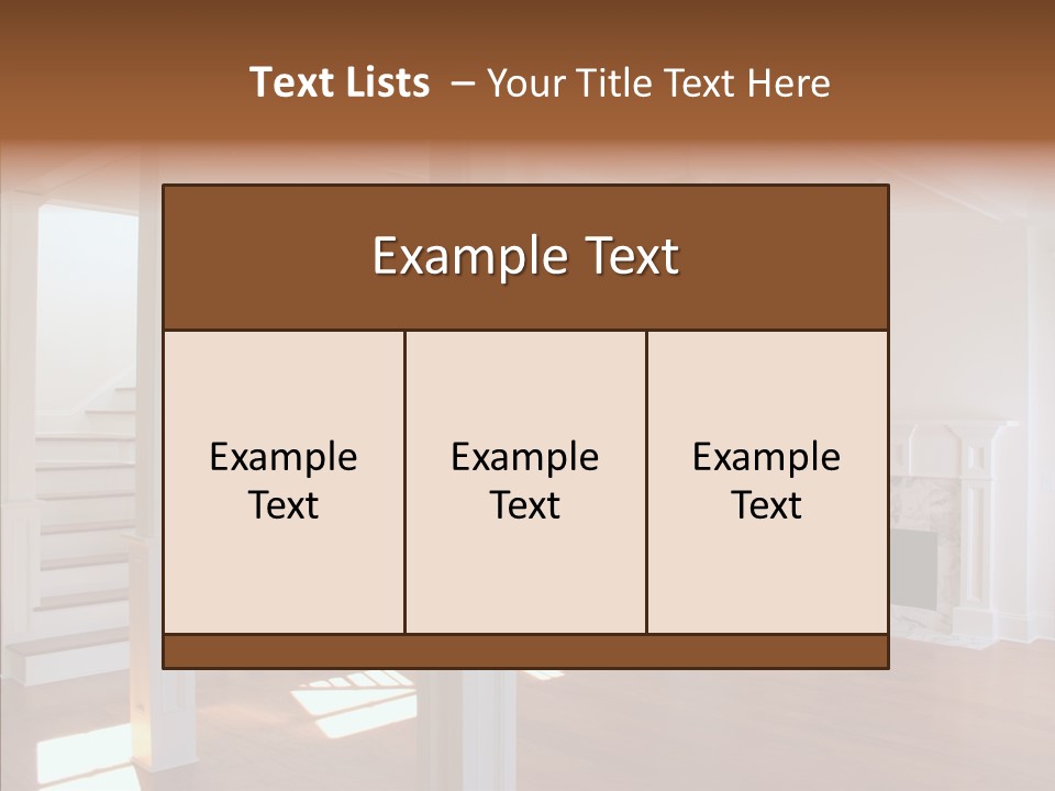 Mortgage Room Beam PowerPoint Template