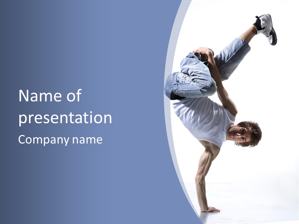 Fitness Exercise Break Dance PowerPoint Template