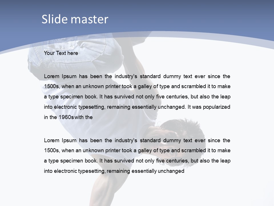 Fitness Exercise Break Dance PowerPoint Template