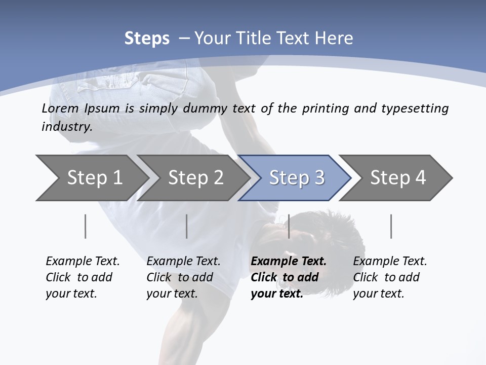Fitness Exercise Break Dance PowerPoint Template