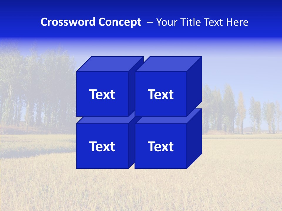 Charming Rice Meadow PowerPoint Template