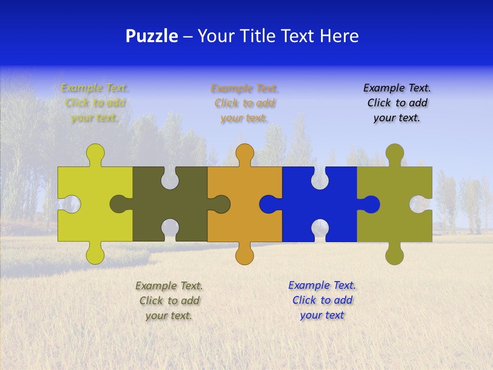 Charming Rice Meadow PowerPoint Template