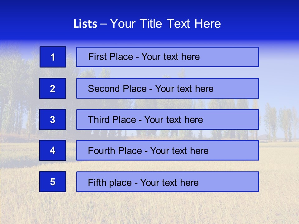 Charming Rice Meadow PowerPoint Template