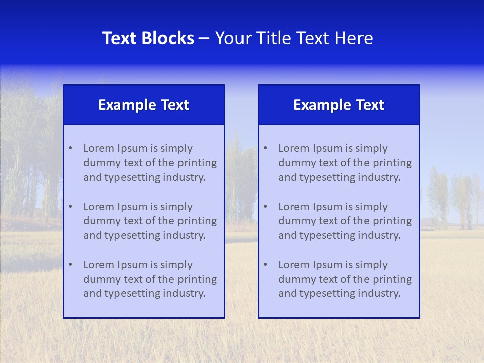 Charming Rice Meadow PowerPoint Template