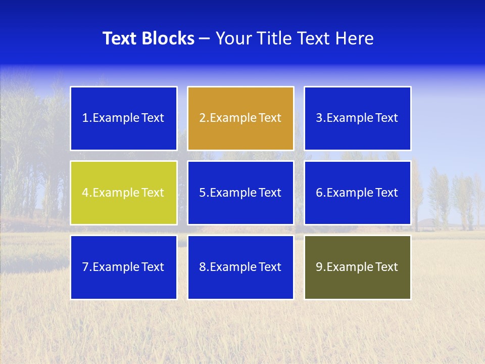 Charming Rice Meadow PowerPoint Template