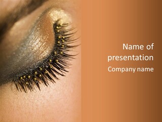 Eyebrow Eye Shadow Closed PowerPoint Template