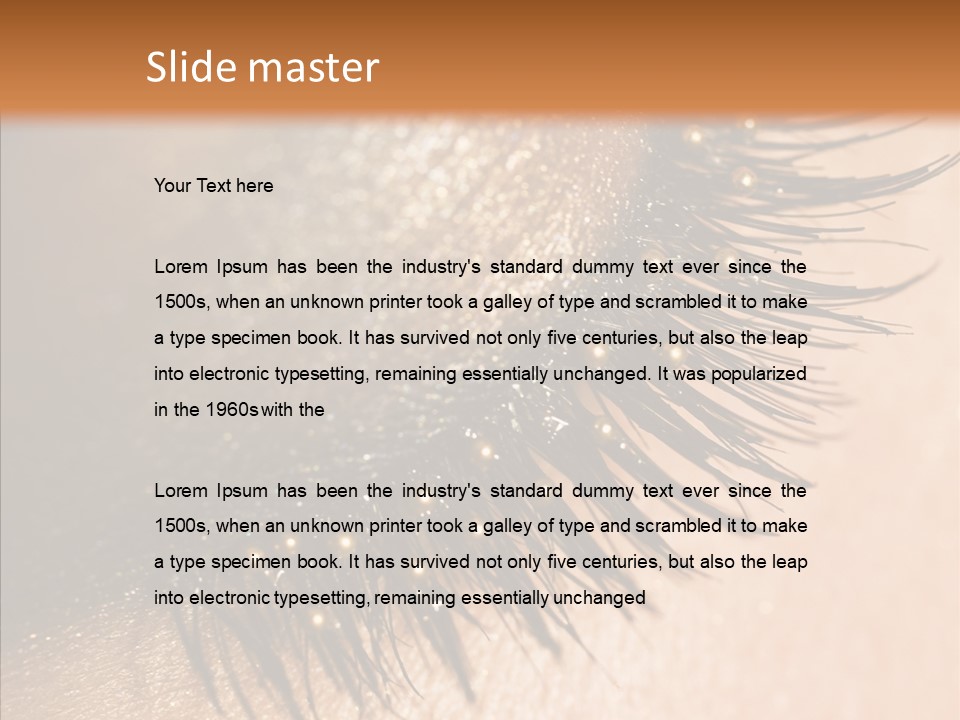 Eyebrow Eye Shadow Closed PowerPoint Template