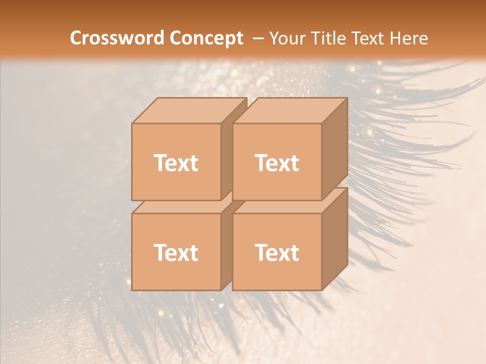 Eyebrow Eye Shadow Closed PowerPoint Template